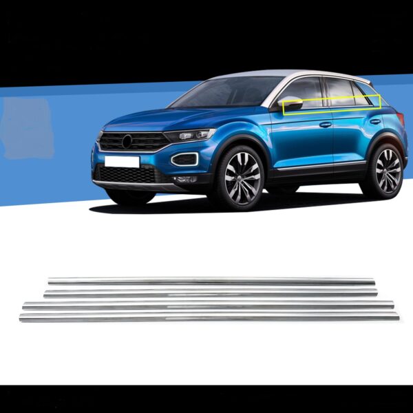 Chrom Fensterleisten Zierleiste Edelstahl 4-tlg für VW T-ROC – Bild 4