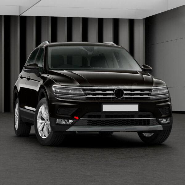 Grilleiste Stoßstange Edelstahl Chrom 1-tlg für VW Tiguan / Allspace 2016-2020 – Bild 2