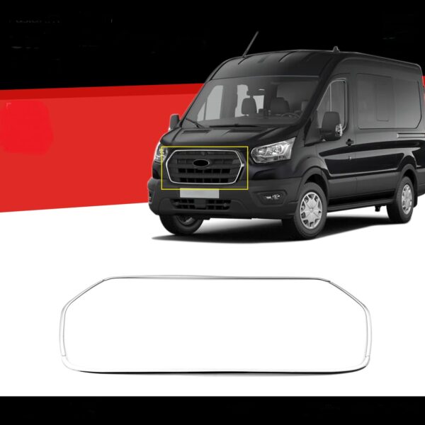 Edelstahl Kühlergrill Rahmen 4-tlg für Ford Transit ab Bj.2019