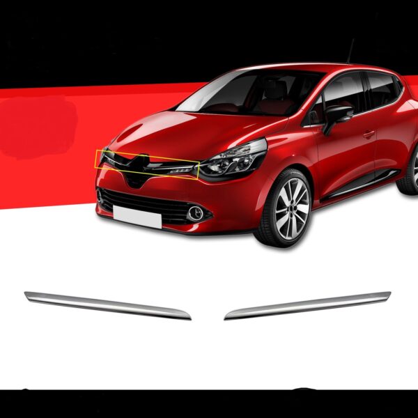 Edelstahl Kühlergrill Leisten 2-tlg für Renault Clio IV 2012-2019