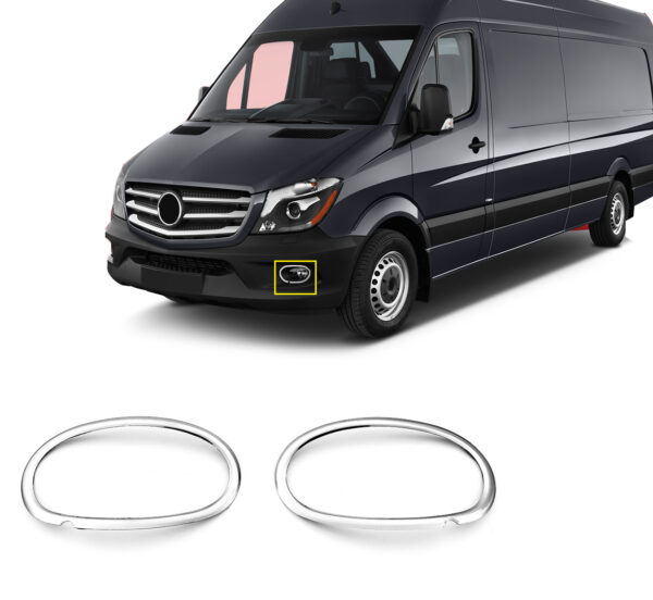 Chrom Reflektor Blenden Edelstahl 2 tlg Für Mercedes Sprinter W906 2013-2018