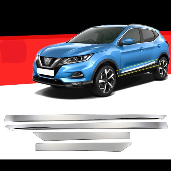 Seitenschutzleisten Türleisten Zierblende Edelstahl für Nissan Qashqai 2014-2021