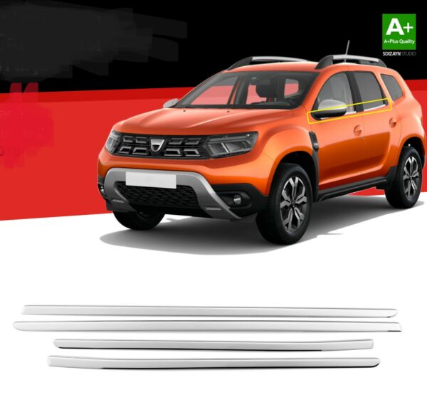 Edelstahl Fensterleisten Blenden Zierleiste 4-tlg für Dacia Duster II ab Bj.2018