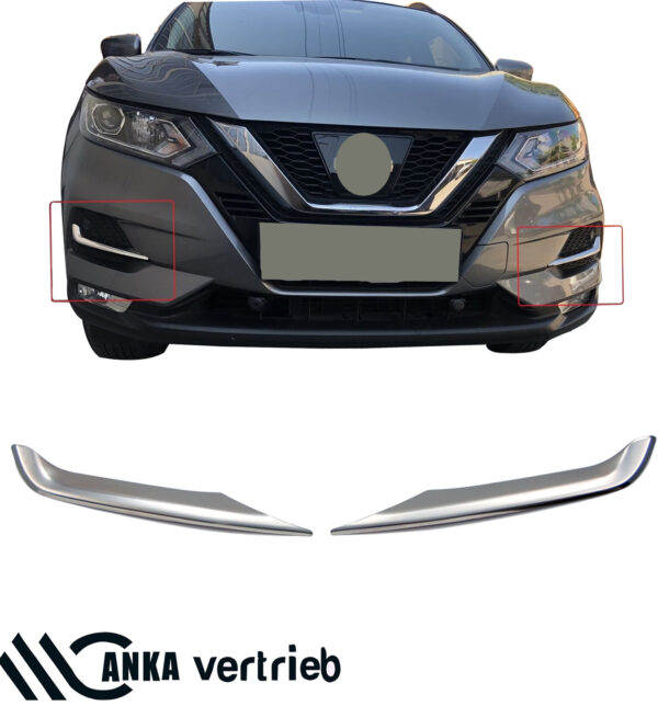 Nebelscheinwerfer Leiste Edelstahl für NISSAN QASHQAI II Facelift – Bild 14