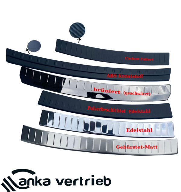 Gebürstet Ladekantenschutz Edelstahl mit Abkantung für SKODA YETI 2009-2013 – Bild 5